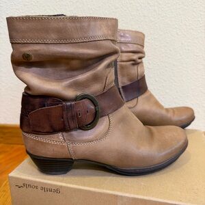 PIKOLINOS Tan and Brown Ankle Booties